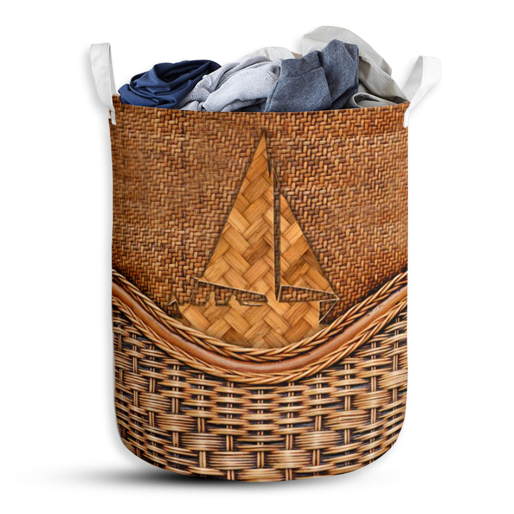 Sailing Rattan Teaxture Style - Laundry Basket - Owls Matrix LTD