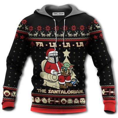 Unisex Hoodie / S Santa The Santalorian Merry Christmas Falala - Hoodie - Owls Matrix LTD