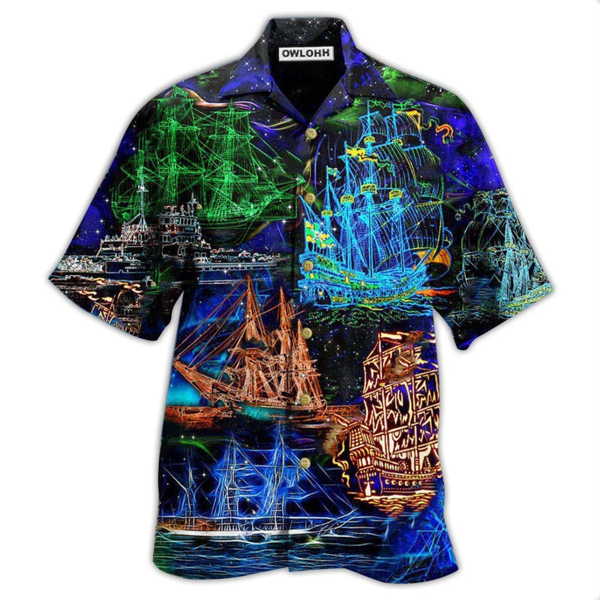 Hawaiian Shirt / Adults / S Ship Life Is An Ocean And You're Ship - Hawaiian Shirt - Owls Matrix LTD