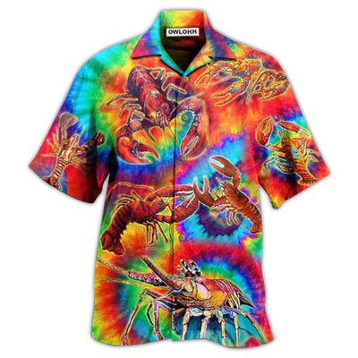 Hawaiian Shirt / Adults / S Shrimp Red Love Rainbow - Hawaiian Shirt - Owls Matrix LTD