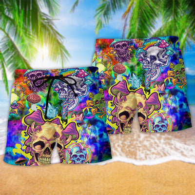 Skull Life Style Color Mushroom - Beach short - Owls Matrix LTD