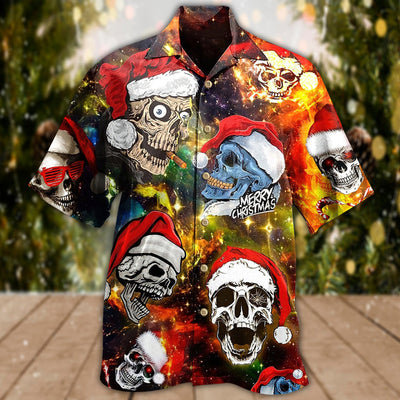 Skull Love Christmas - Hawaiian Shirt - Owls Matrix LTD