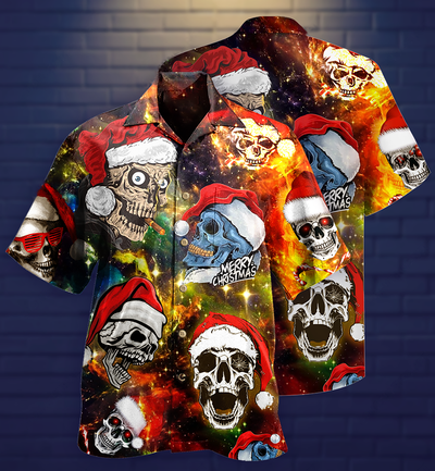 Skull Love Christmas - Hawaiian Shirt - Owls Matrix LTD