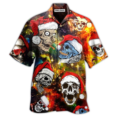 Hawaiian Shirt / Adults / S Skull Love Christmas - Hawaiian Shirt - Owls Matrix LTD