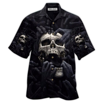 Hawaiian Shirt / Adults / S Skull Love Darkness - Hawaiian Shirt - Owls Matrix LTD