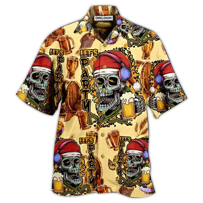 Hawaiian Shirt / Adults / S Skull Merry Xmas - Hawaiian Shirt - Owls Matrix LTD