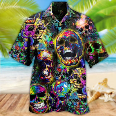 Skull Smiley - Hawaiian Shirt - Owls Matrix LTD