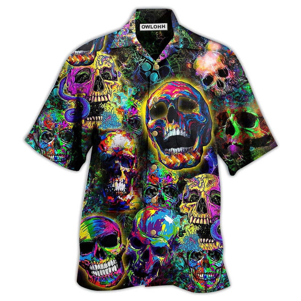 Hawaiian Shirt / Adults / S Skull Smiley - Hawaiian Shirt - Owls Matrix LTD