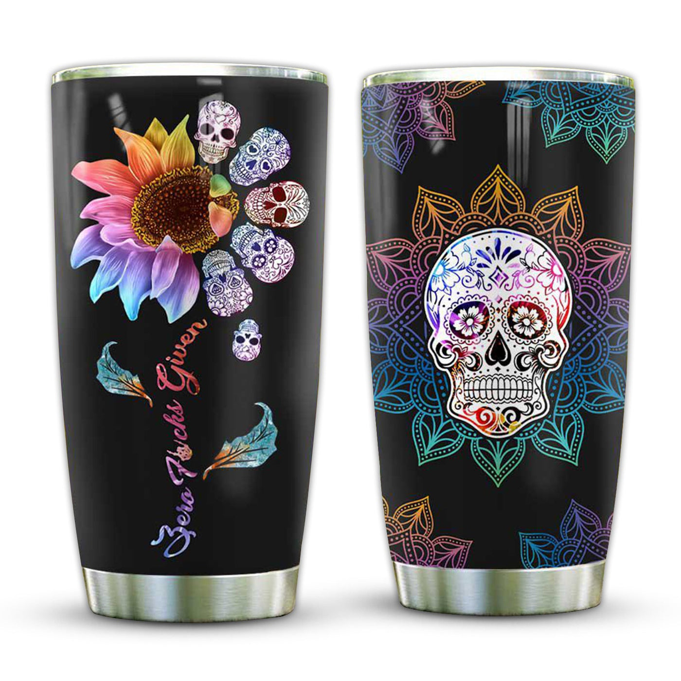 20OZ Skull Style Special Flower - Tumbler - Owls Matrix LTD