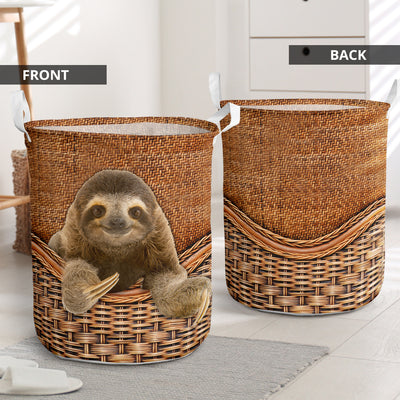 Sloth Rattan Teaxture Style - Laundry Basket - Owls Matrix LTD