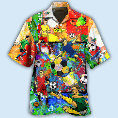 Soccer Style Colorful - Hawaiian Shirt - Owls Matrix LTD