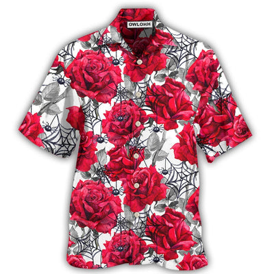 Hawaiian Shirt / Adults / S Rose And Spider - Hawaiian Shirt - Owls Matrix LTD