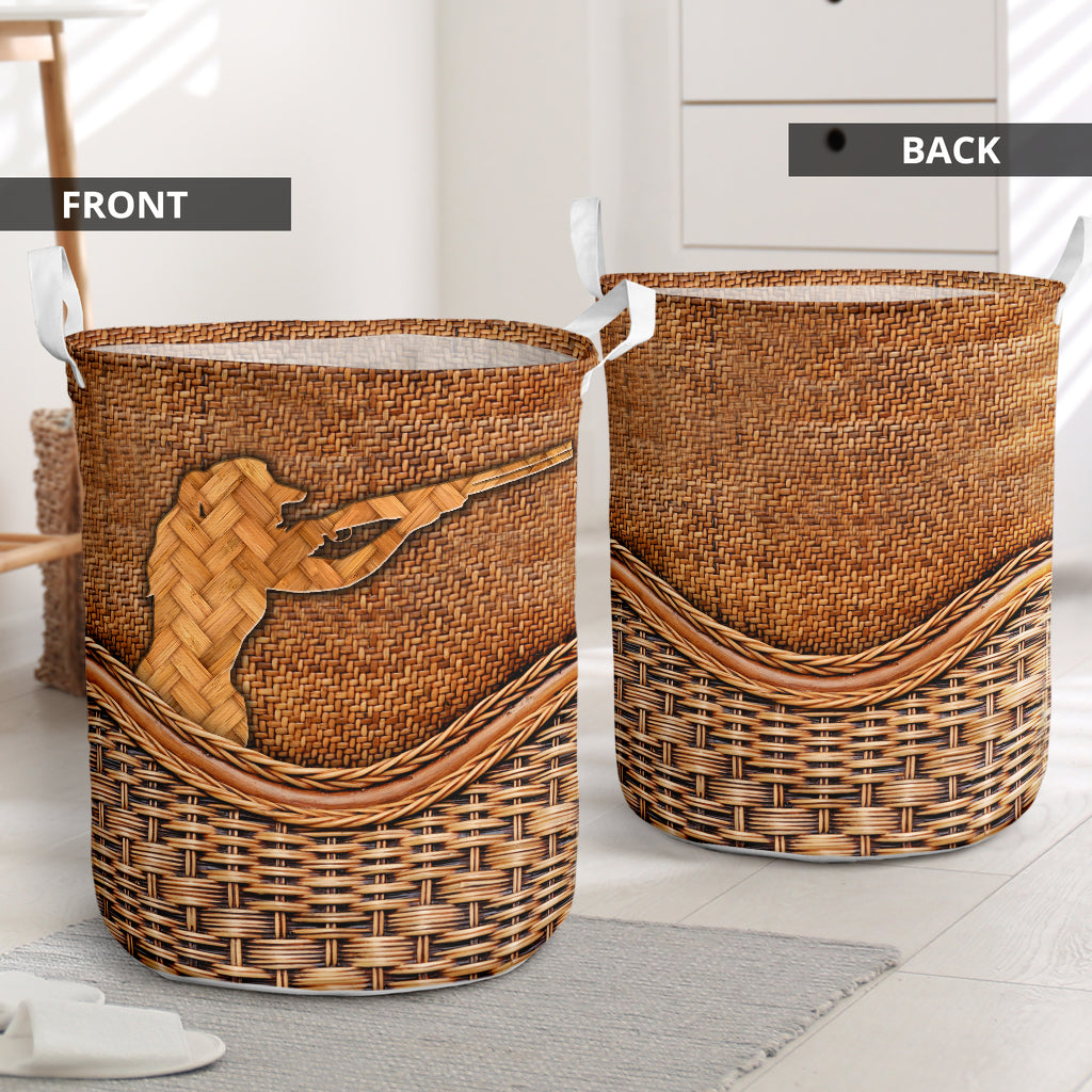 Sporting Clays Rattan Teaxture - Laundry Basket - Owls Matrix LTD