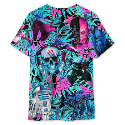 Halloween Starwars Tropical Friends Lovers - Unisex 3D T-shirt
