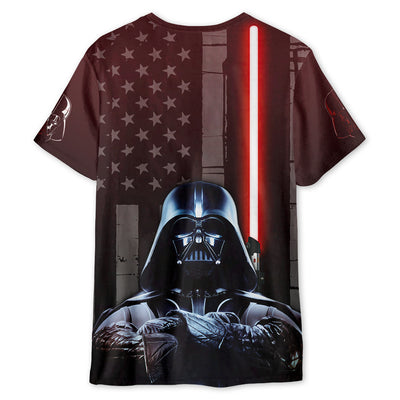 SW Darth Vader American Flag - Unisex 3D T-shirt