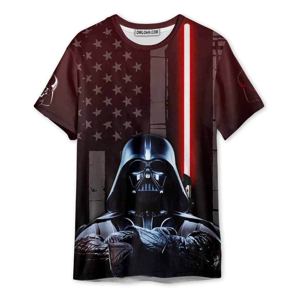 SW Darth Vader American Flag - Unisex 3D T-shirt