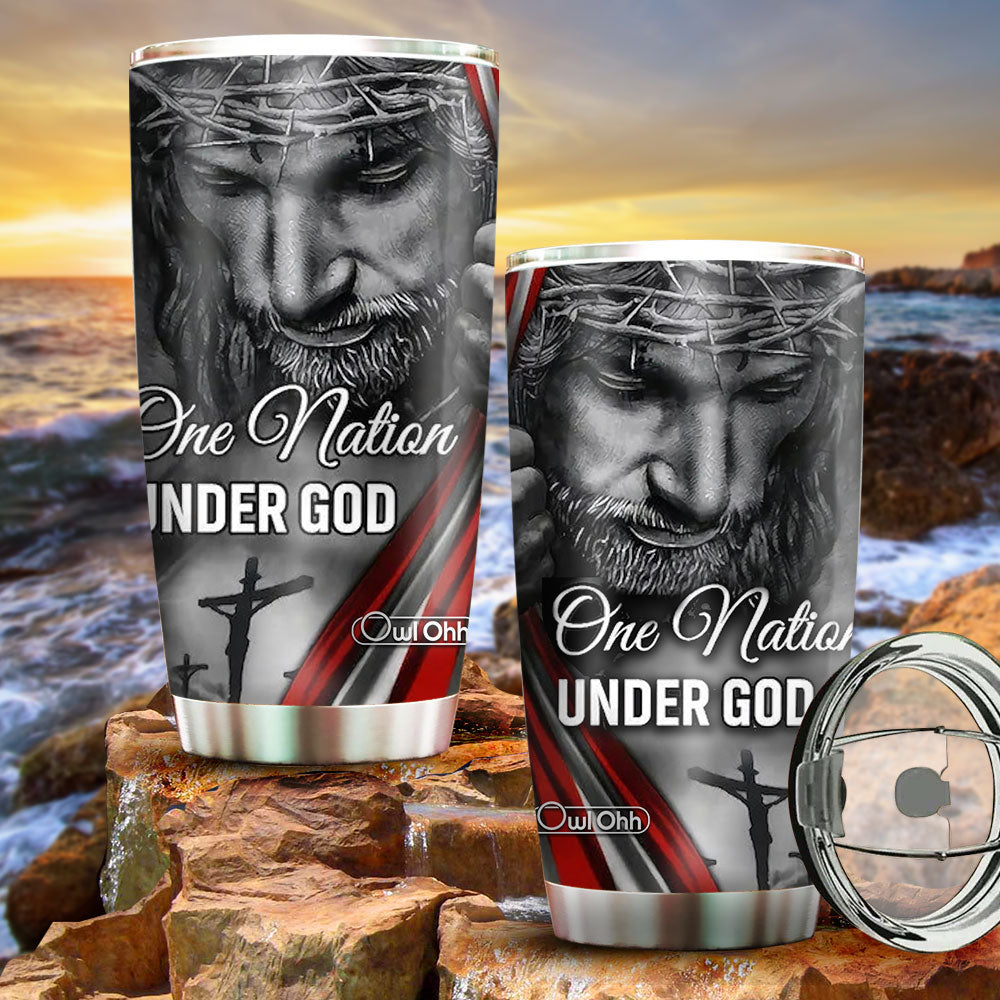 Jesus America One Nation Under God - Tumbler - Owls Matrix LTD