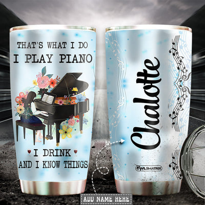 Piano I Play Piano Personalized - Tumbler - Owls Matrix LTD