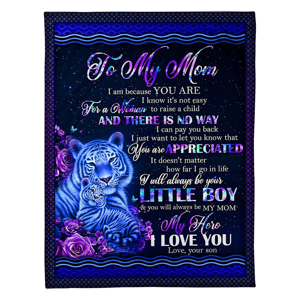 50" x 60" Tiger To Me You Are The World Little Boy - Flannel Blanket - Owls Matrix LTD