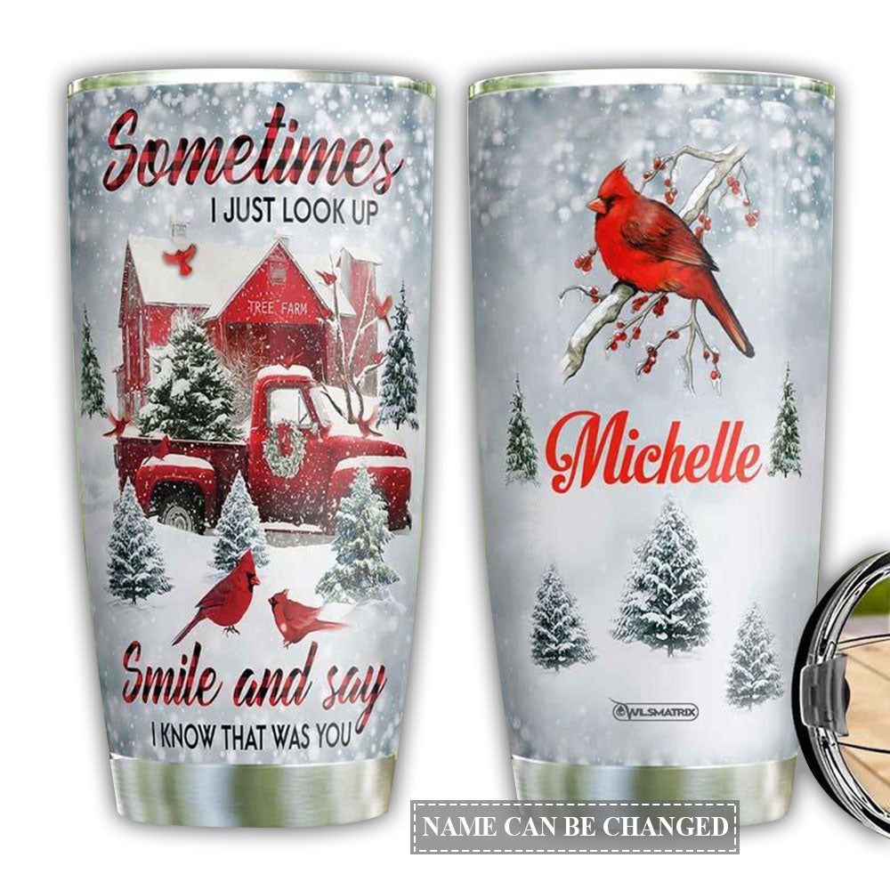 20OZ Truck Sometimes Smile And Say Personalized - Tumbler - Owls Matrix LTD