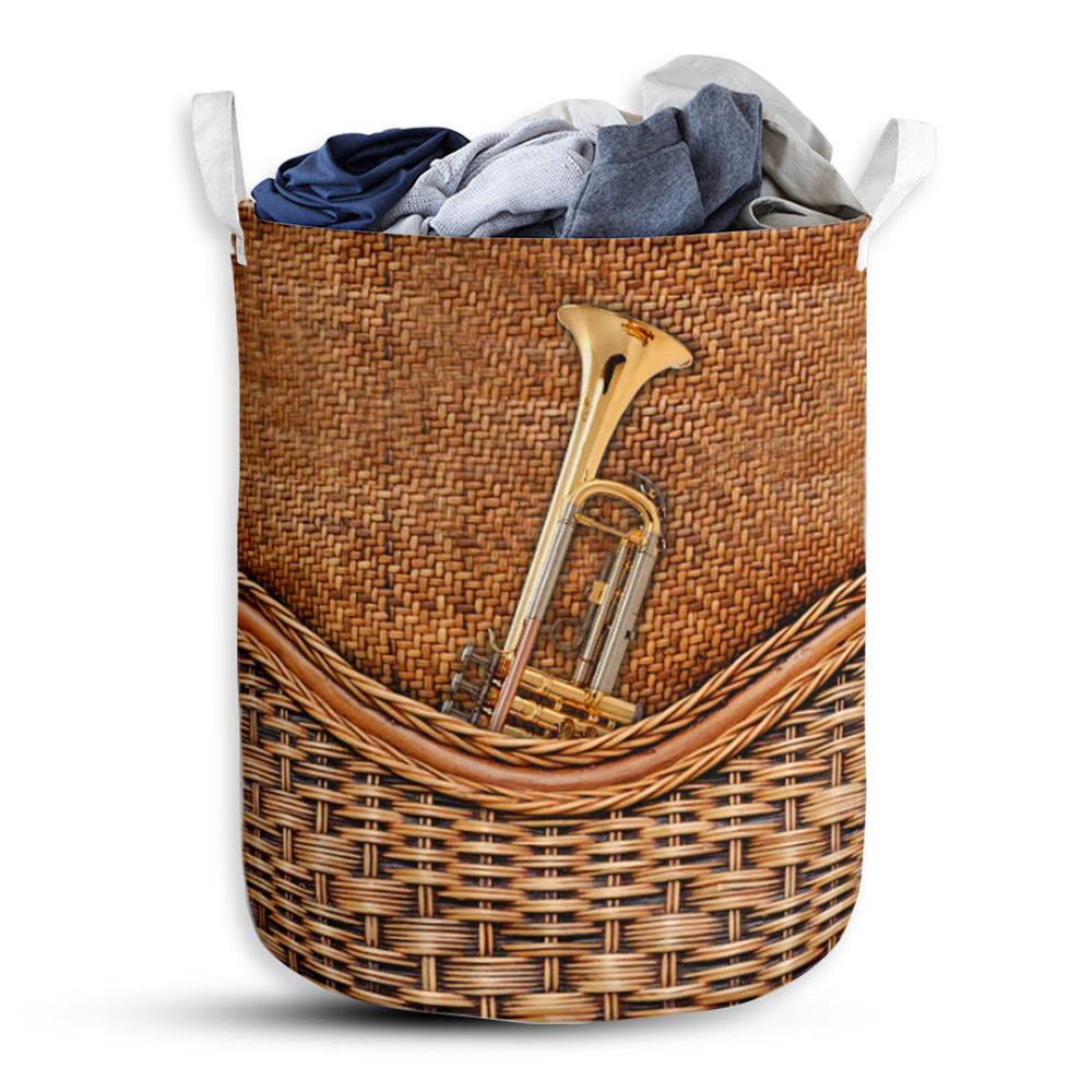 Trumpet Rattan Texture Simple - Laundry Basket - Owls Matrix LTD