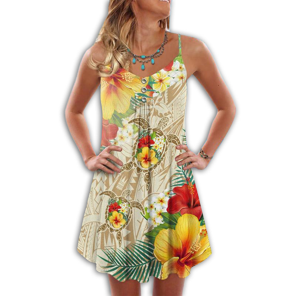 Turtle Is Beach Soul Tropical Style Amazing - Summer Dress - Owls Matrix LTD