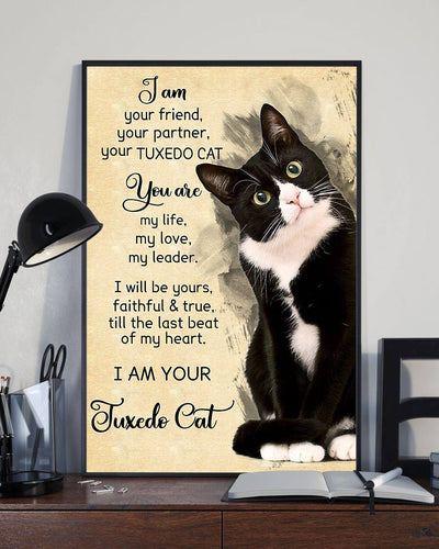Tuxedo Cat I Am Your Friend - Vertical Poster - Owls Matrix LTD
