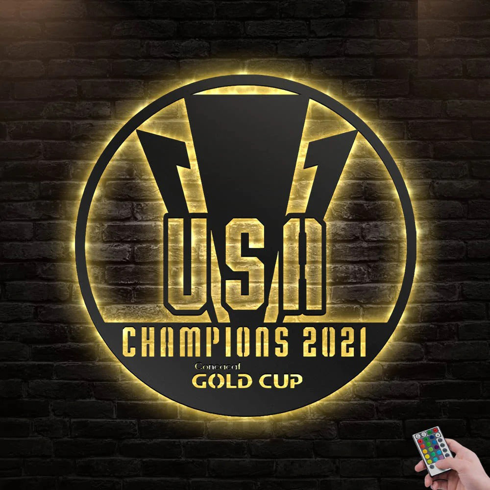 USA Champions 2021 Gold Cup - Led Light Metal - Owls Matrix LTD