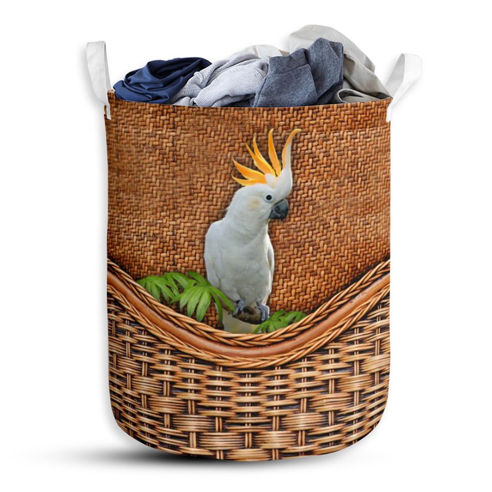 S: 17.72”x13.78” (45x35 cm) Cockatoo Rattan Teaxture Umbrella - Laundry Basket - Owls Matrix LTD