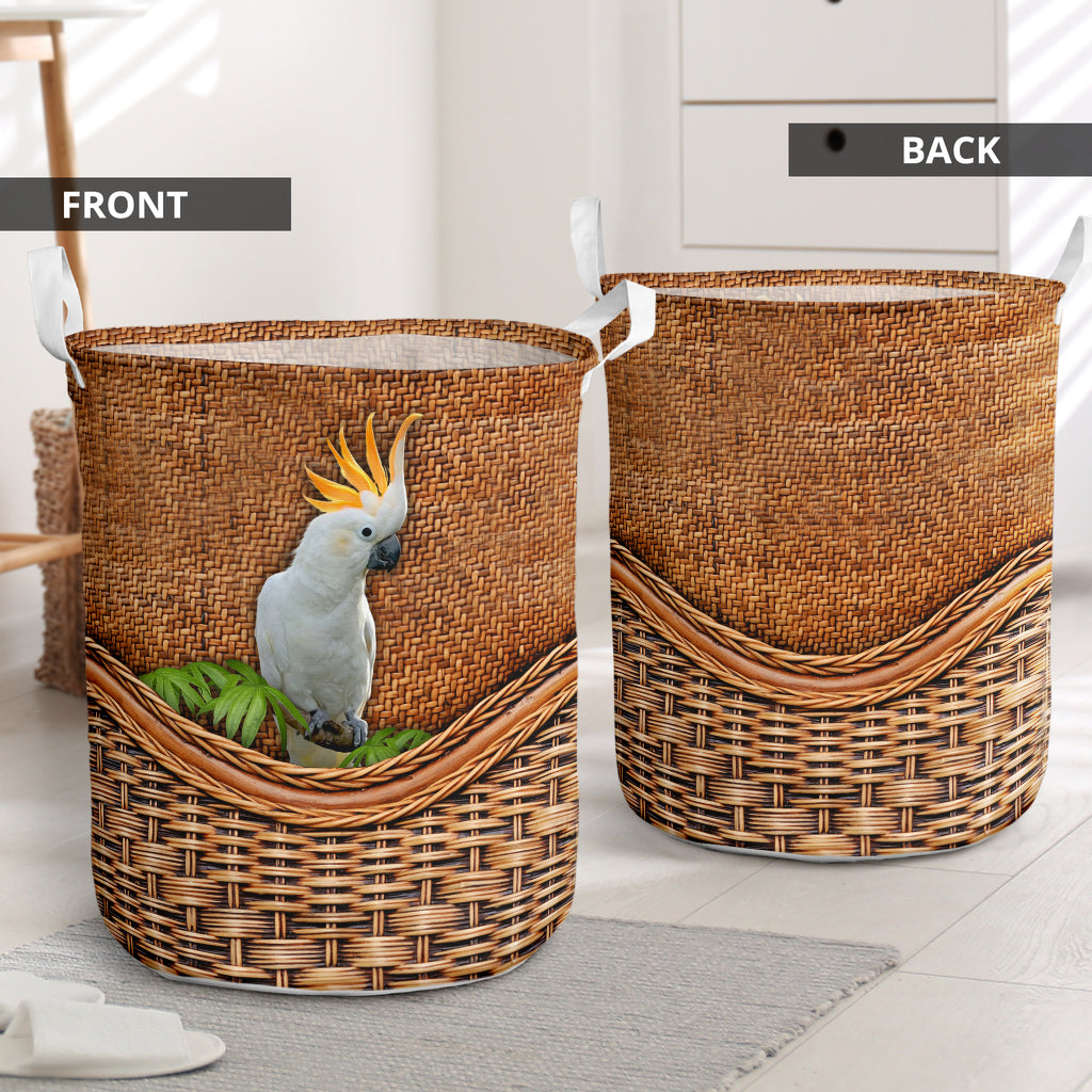 Cockatoo Rattan Teaxture Umbrella - Laundry Basket - Owls Matrix LTD