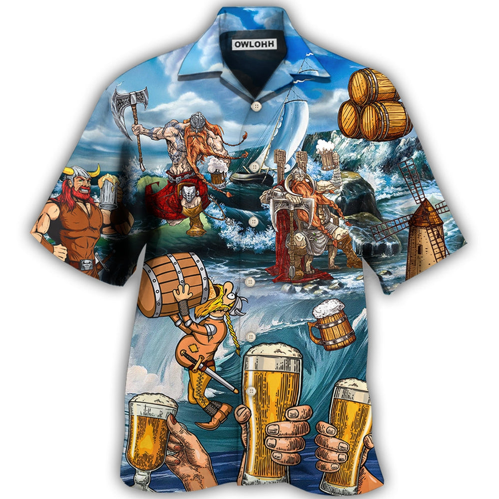 Hawaiian Shirt / Adults / S Viking Beer Style I Love It And I Drink It - Hawaiian Shirt - Owls Matrix LTD