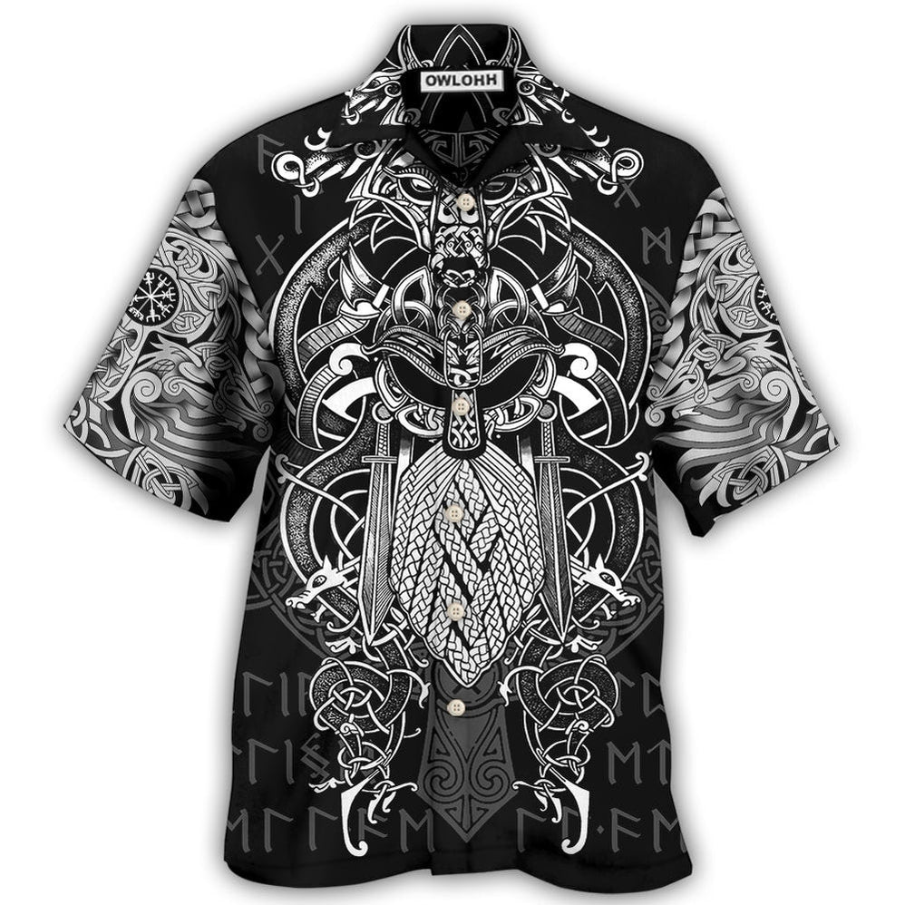 Hawaiian Shirt / Adults / S Viking Warrior Blood Pattern - Hawaiian Shirt - Owls Matrix LTD