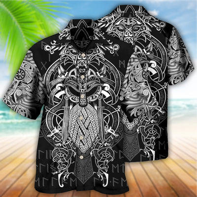 Viking Warrior Blood Pattern - Hawaiian Shirt - Owls Matrix LTD