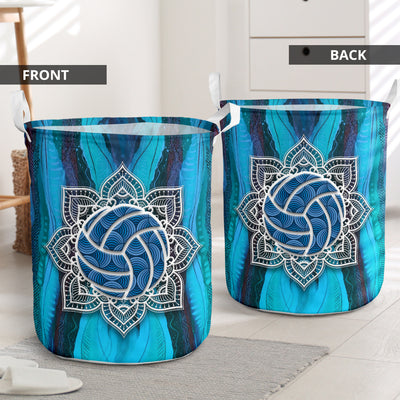 Volleyball And Mandala - Laundry Basket - Owls Matrix LTD