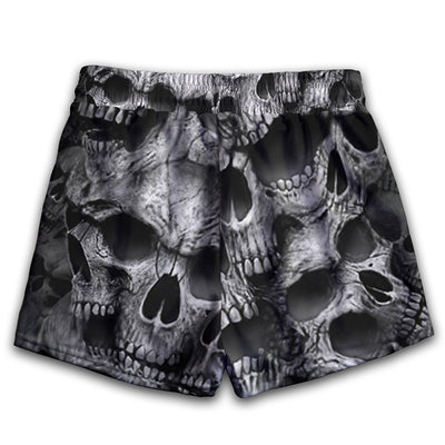 Skull No Fear No Pain - Women's Casual Shorts - Owls Matrix LTD