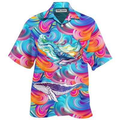 Hawaiian Shirt / Adults / S Whale Colorful Cool - Hawaiian Shirt - Owls Matrix LTD