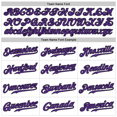 Custom White Purple-Black Authentic Sleeveless Baseball Jersey - Owls Matrix LTD