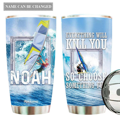 20OZ Surfing Choose Something Fun Personalized - Tumbler - Owls Matrix LTD