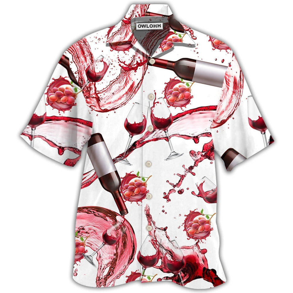 Hawaiian Shirt / Adults / S Wine Red Wine Chill Tonight - Hawaiian Shirt - Owls Matrix LTD