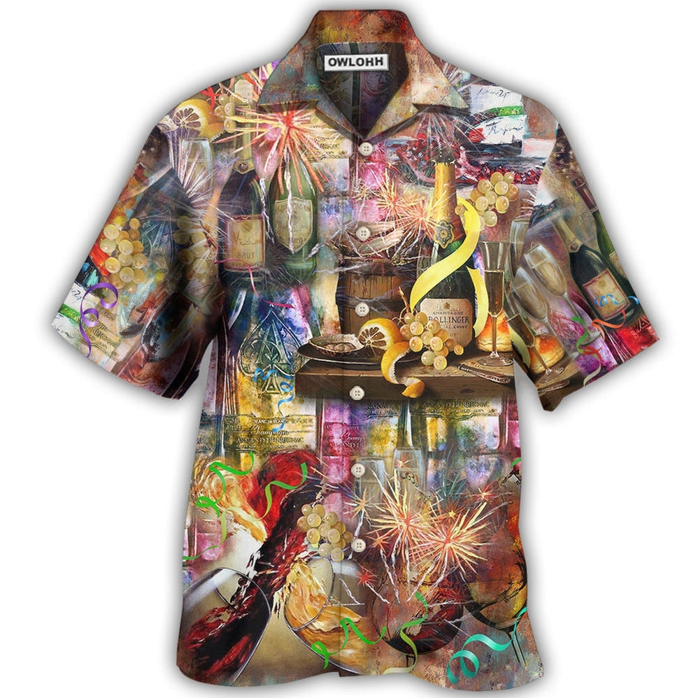 Hawaiian Shirt / Adults / S Wine Sparkling As A Glass Of Champagne - Hawaiian Shirt - Owls Matrix LTD