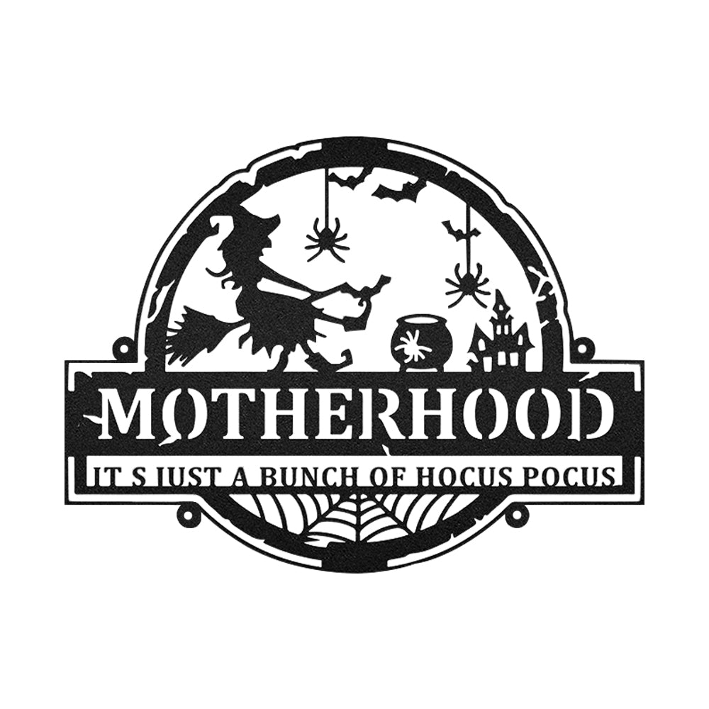 Witch Hocus Pocus Motherhood Witch Round - Led Light Metal - Owls Matrix LTD