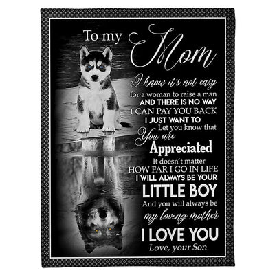 50" x 60" Wolf I Love You To The Moon And Back Mother - Flannel Blanket - Owls Matrix LTD