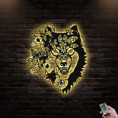 Wolf Is So Strong - Led Light Metal - Owls Matrix LTD