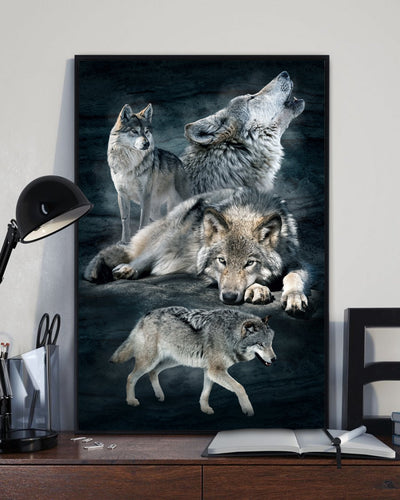 Wolf Wild Classic Style - Vertical Poster - Owls Matrix LTD