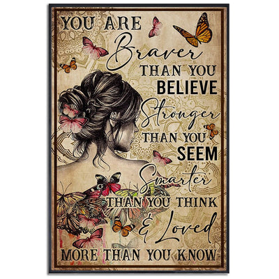 12x18 Inch Yoga You Are Braver Than You Believe - Vertical Poster - Owls Matrix LTD