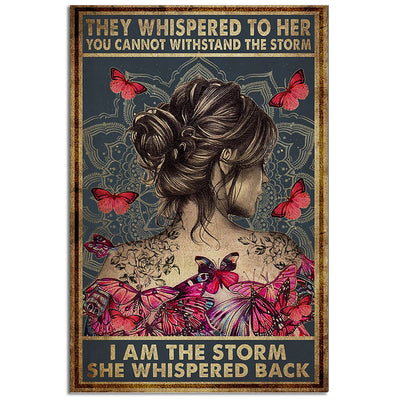 12x18 Inch Yoga They Whispered To Her - Vertical Poster - Owls Matrix LTD