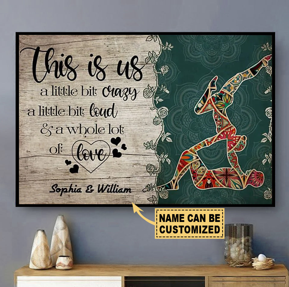 Yoga Love Peace This Is Us Personalized - Horizontal Poster - Owls Matrix LTD