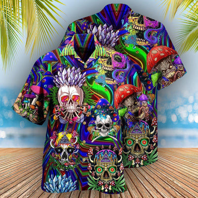 Skull You're Weird And I Like - Hawaiian Shirt - Owls Matrix LTD