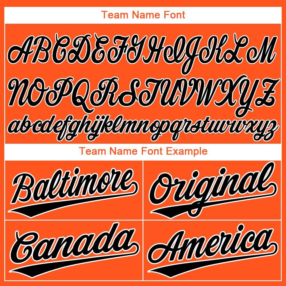 Custom Orange Black-White Baseball Jersey - Owls Matrix LTD