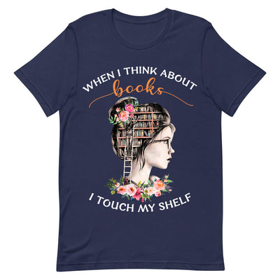 Book When I Think About Books HARZ1204014Y Dark Classic T Shirt